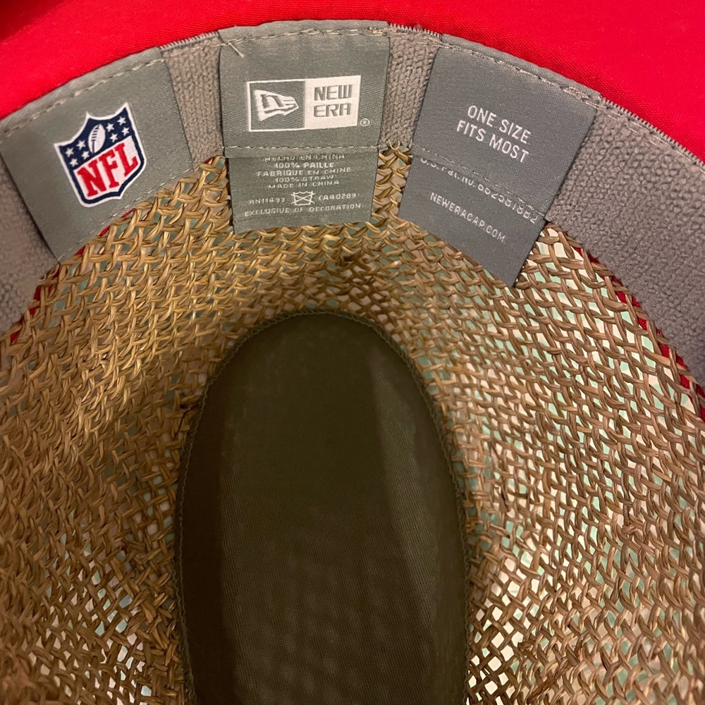 Mens new era Tampa Bay Buccaneers straw hat sz One sz fits most - Picture 7 of 8